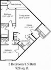 2 Bed 1.5 Bath
